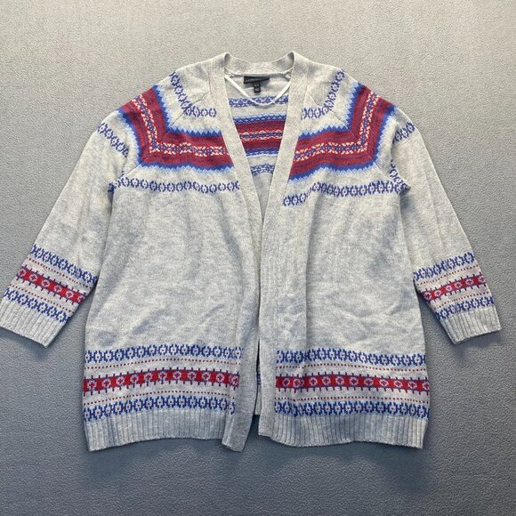 Lane Bryant Plus Size 22/24 Open Front Cozy Winter Christmas Sweater Shirt Top - Picture 1 of 8